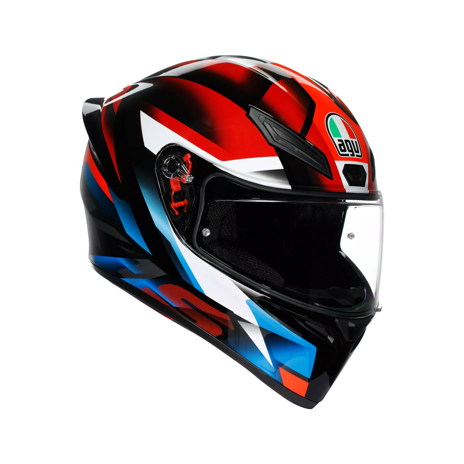 AGV K1 S Fastlap Black Red Blue 彩繪款Asian Fit – 摩托麻吉| MOTOMARKET CO