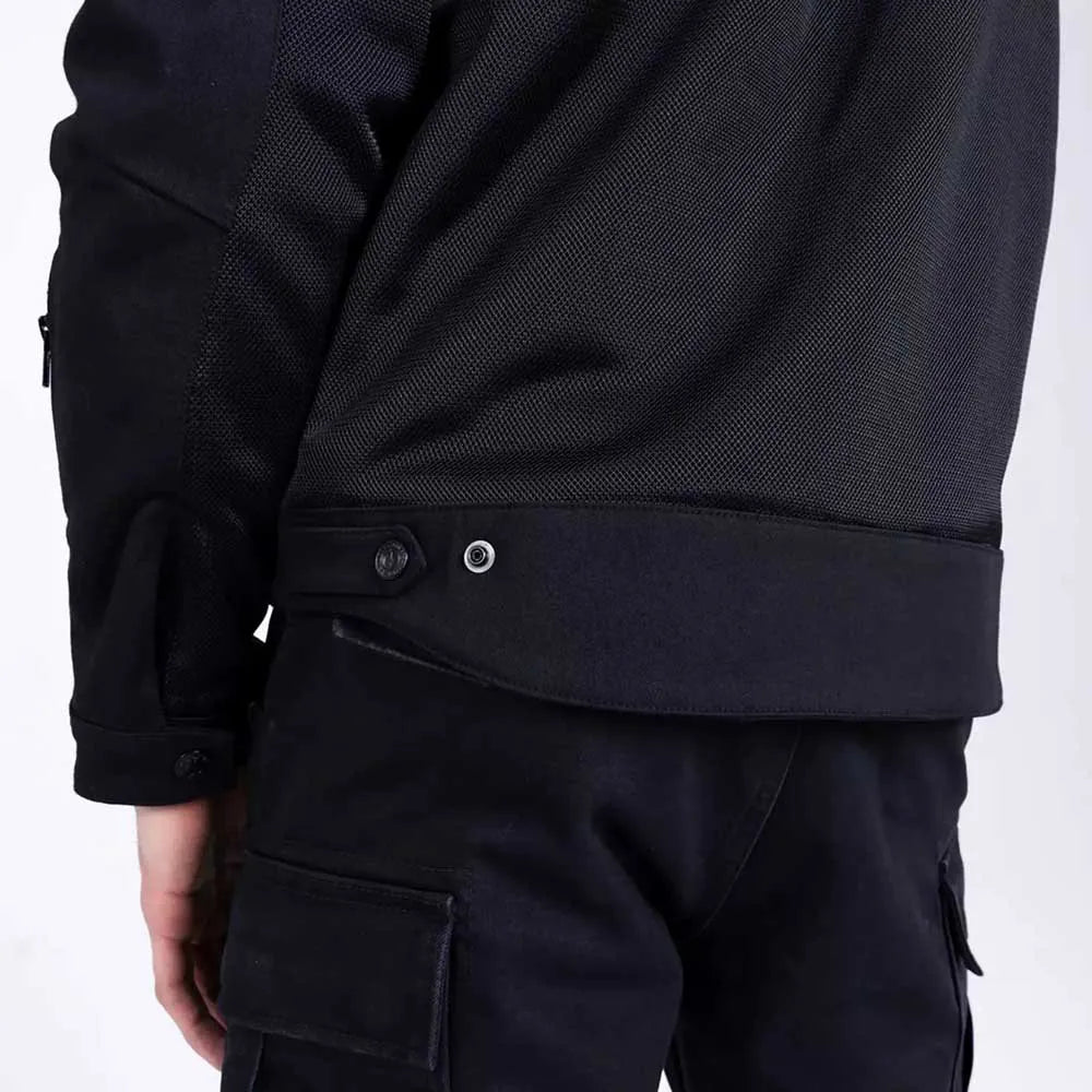John Doe J8001 Aero Mesh Jacket 黑 穿著示意