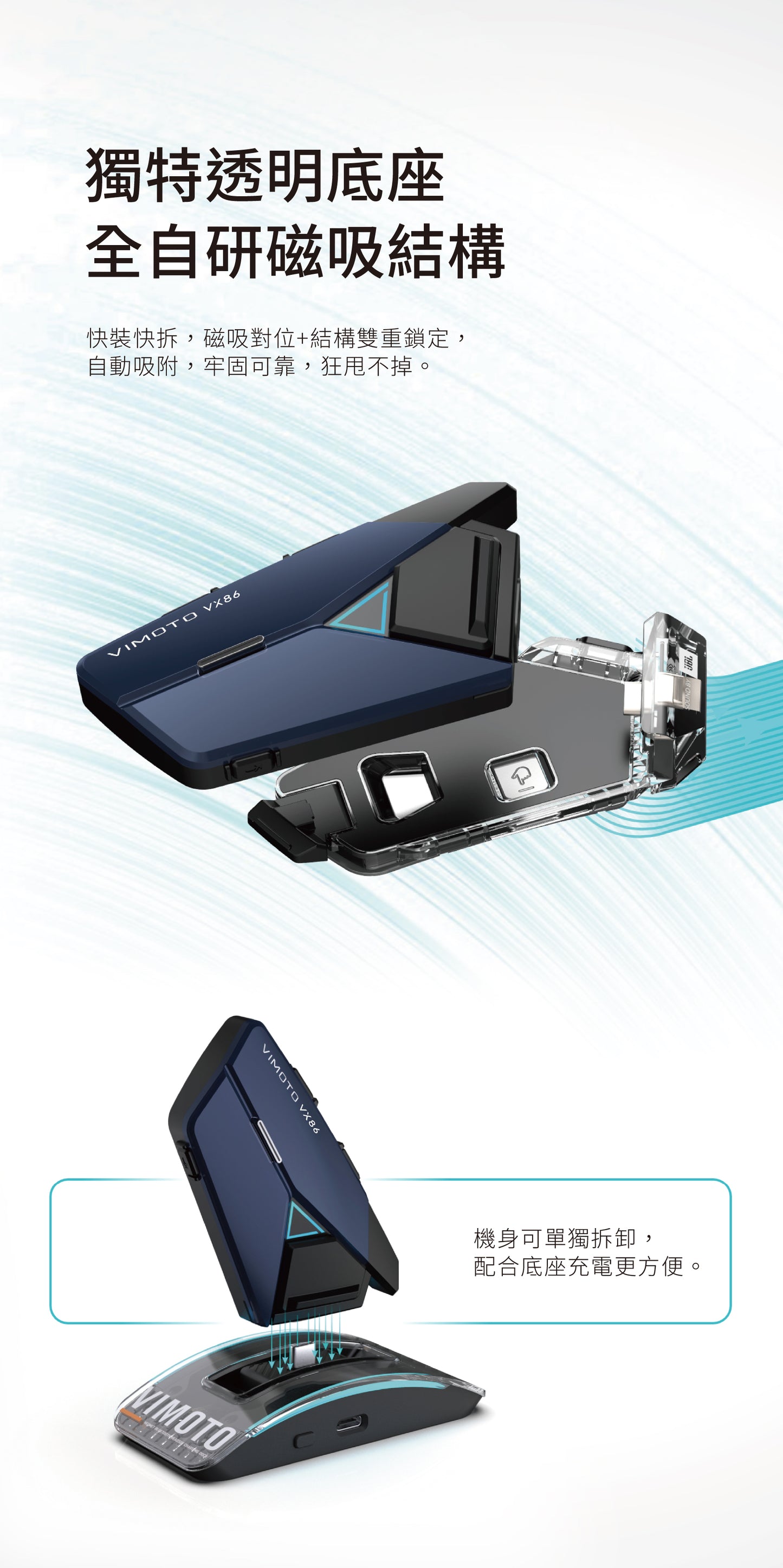 VIMOTO VX86 安全帽藍牙耳機 維邁通第四代 MESH 對講機 16人連線