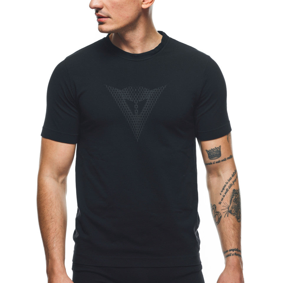 DAINESE D-CORE DRY TEE SS NERO/GIALLO-FLUO XS/S