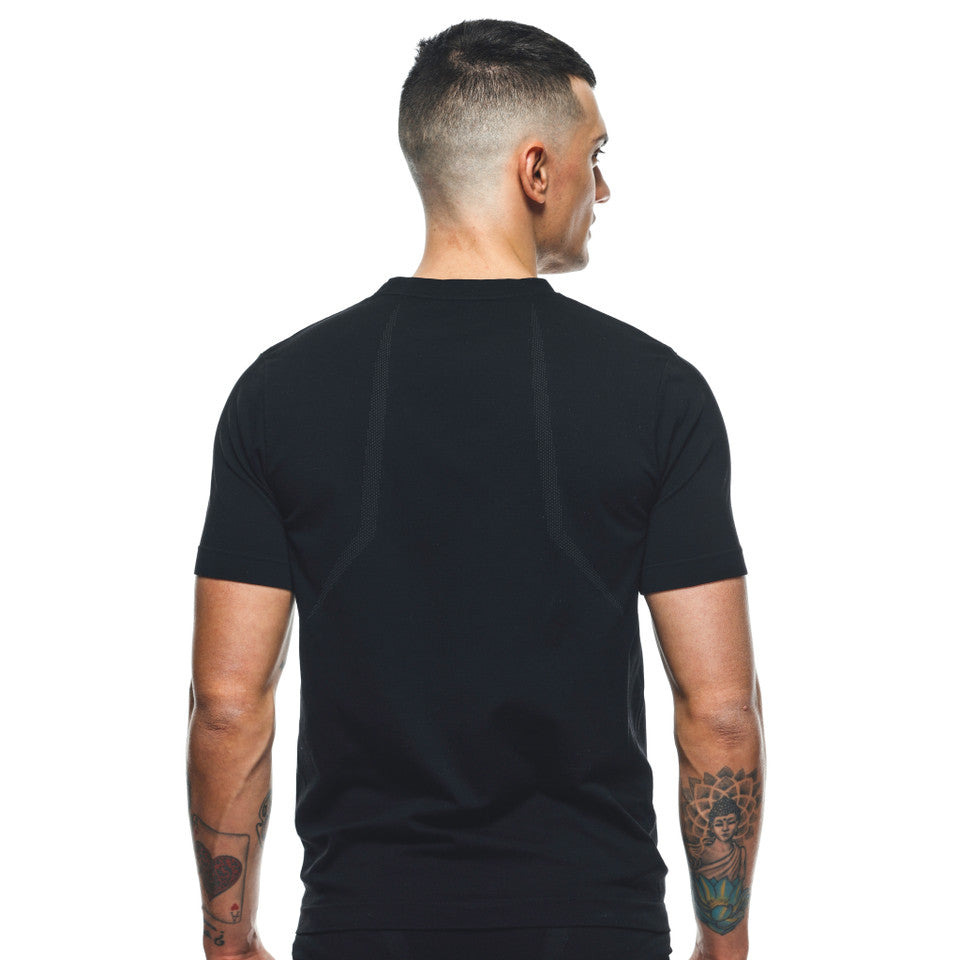 DAINESE D-CORE DRY TEE SS NERO/GIALLO-FLUO XS/S