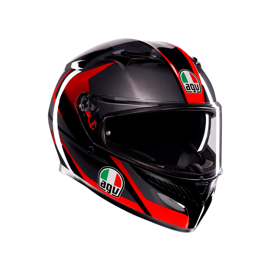AGV K3 Striga Black Grey Red 彩繪款 全罩式安全帽 Asian Fit