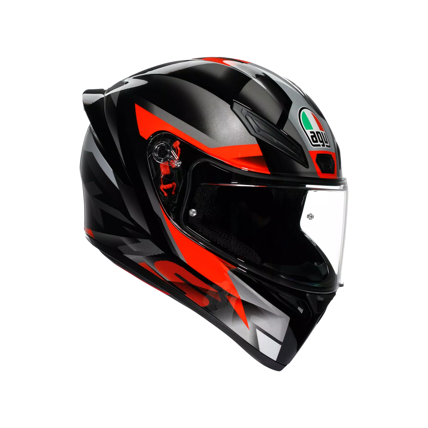AGV K1 S Fastlap Black Grey Red 彩繪款 Asian Fit