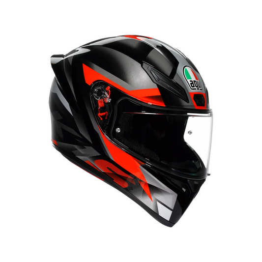 AGV K1 S Fastlap Black Grey Red 彩繪款 Asian Fit