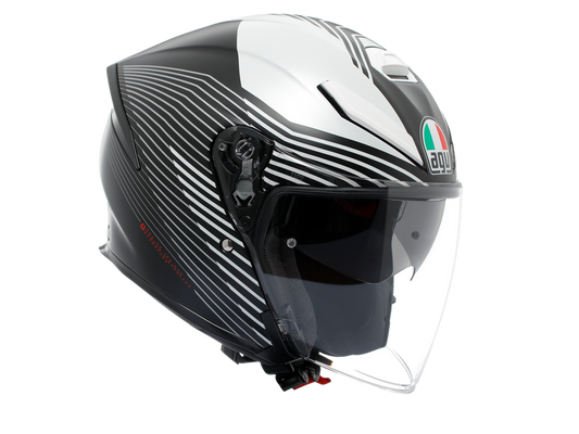 AGV K5 JET EVO Control 消光黑白 彩繪款 Asian Fit