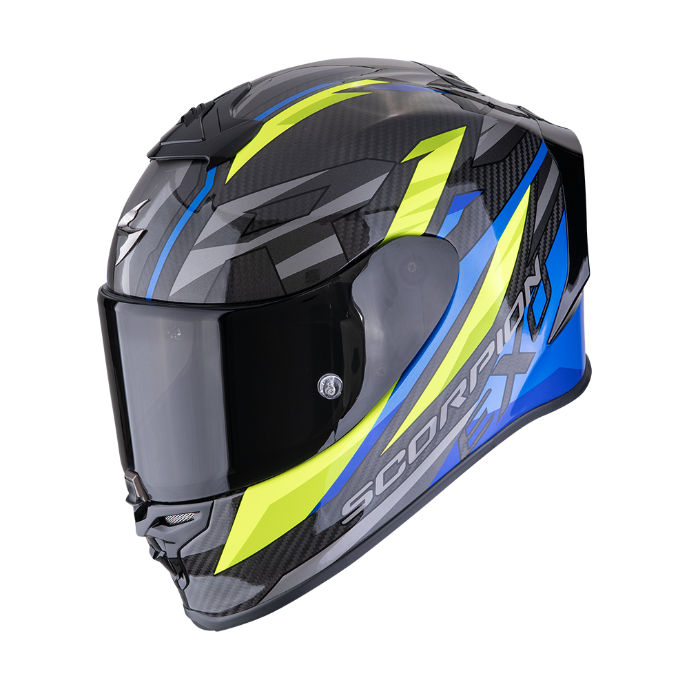 SCORPION EXO-R1 EVO CARBON AIR Black Neon Yellow Blue 安全帽