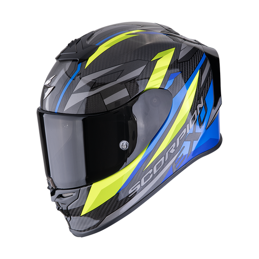 SCORPION EXO-R1 EVO CARBON AIR Black Neon Yellow Blue 安全帽
