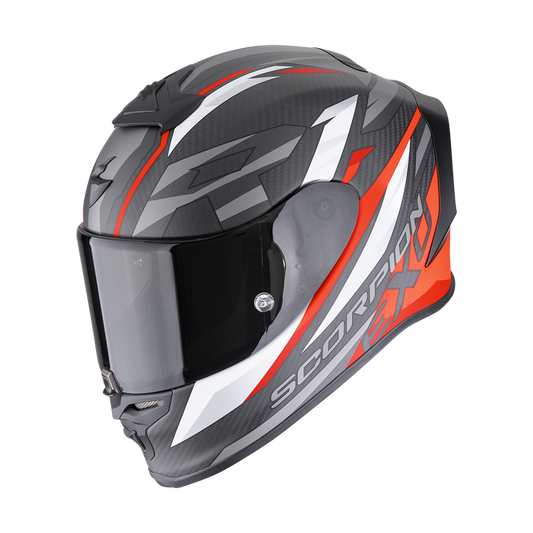 SCORPION EXO-R1 EVO CARBON AIR Matt Black Red 安全帽