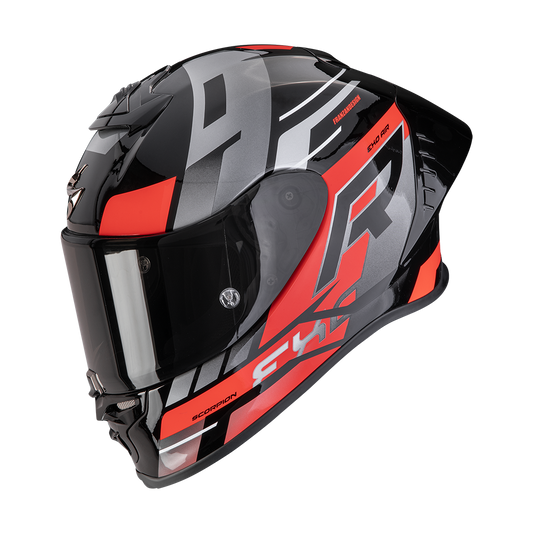 SCORPION EXO-R1 EVO II AIR 大鴨尾 (非FIM版) Black-Red-Neon Yellow 安全帽