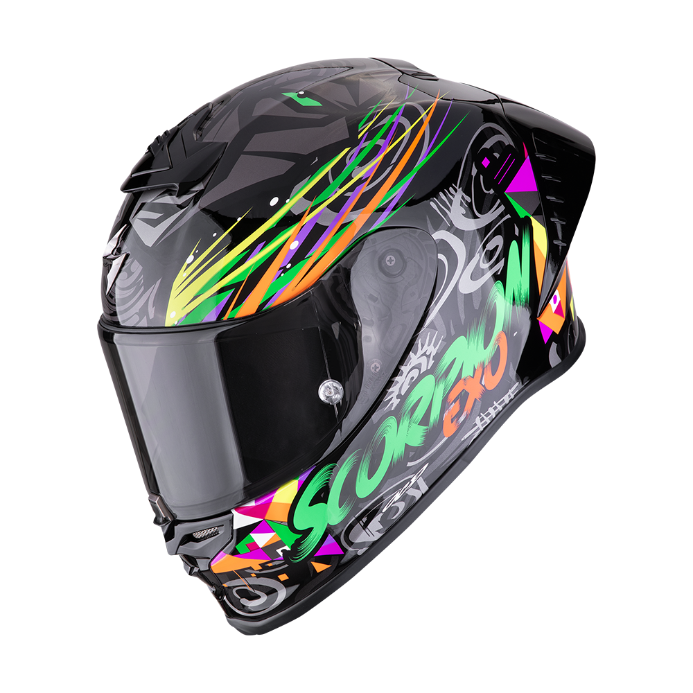 SCORPION EXO-R1 EVO II AIR 大鴨尾 (非FIM版) Black-Green-Orange 安全帽