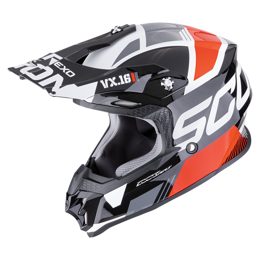 SCORPION VX-16 EVO AIR Matt Black Red 安全帽