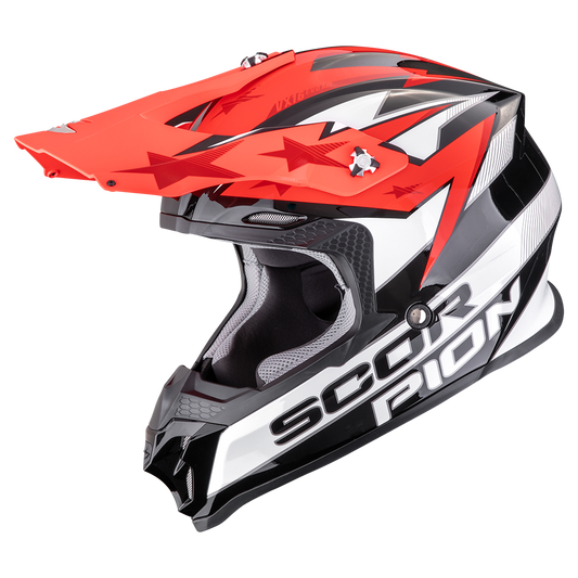 SCORPION VX-16 EVO AIR Metal Black White 安全帽
