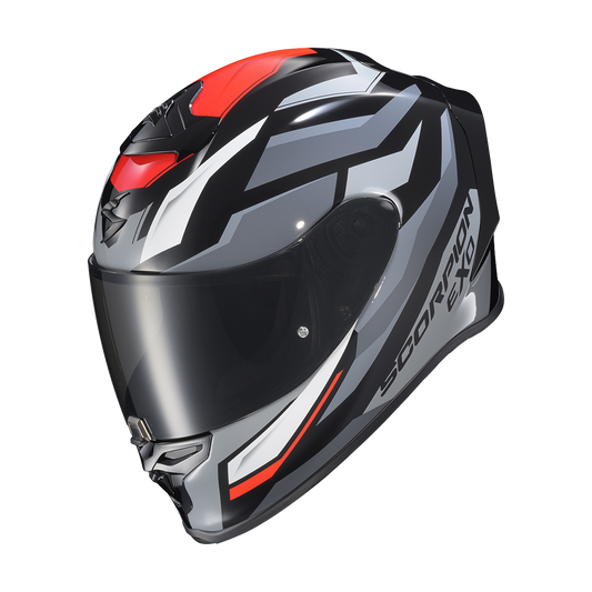 SCORPION EXO-R1 EVO AIR Grey Black Red 安全帽
