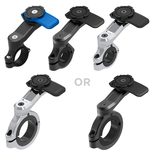 Quad Lock Motorcycle Handlebar Mount Pro Chrome - Large 機車把手支架PRO加大電鍍版