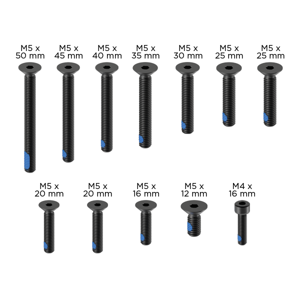 Quad Lock Replacement Motorcycle Pro Screw Set - Black 黑色螺絲組