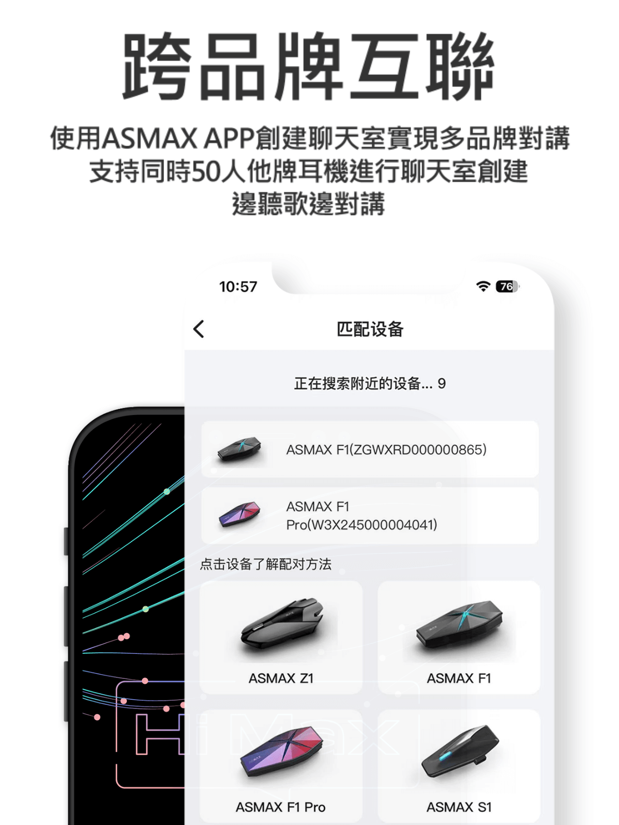 ASMAX F1 Pro 藍牙耳機組 (40mm 喇叭)