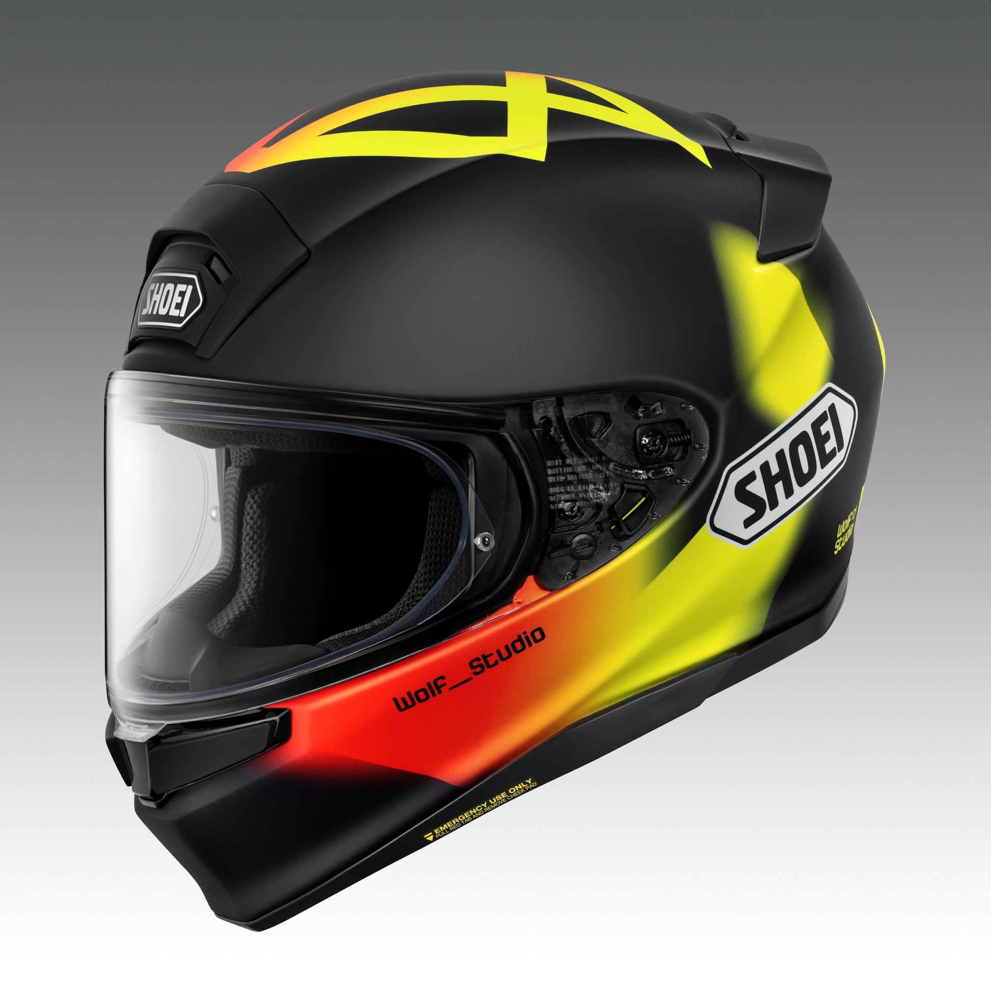 SHOEI Z-9 選手彩繪 DIGGIA ECHO TC-3 消光黑黃橙漸層 全罩式安全帽