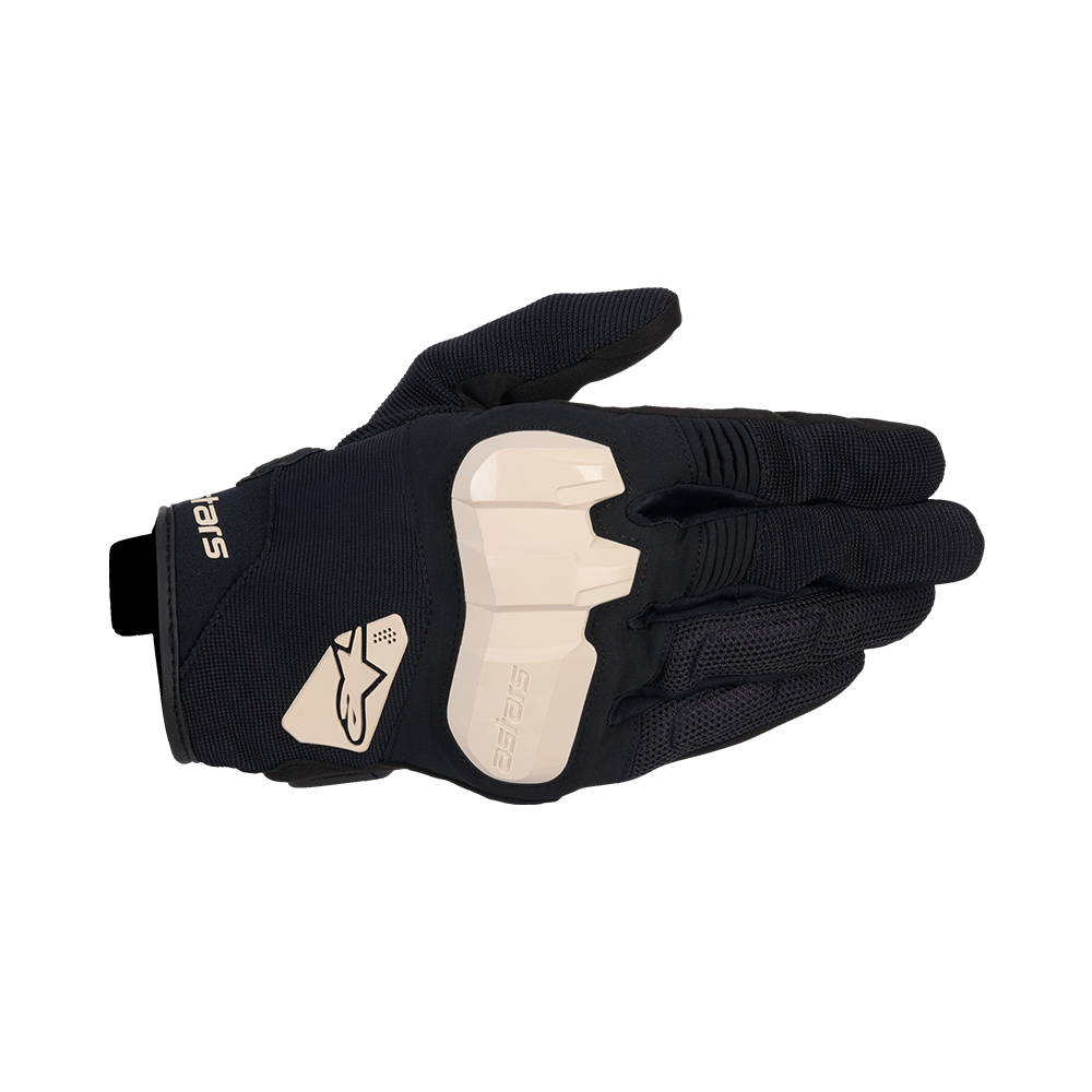 Alpinestars CHROME V2 GLOVES 機車手套商品照片，提供深卡其黑、深藍海洋藍、黑杏仁1492、黑瀝青等配色，呈現手套版型、防護部件與縫製細節，方便顧客選購前比對外觀與剪裁樣式。