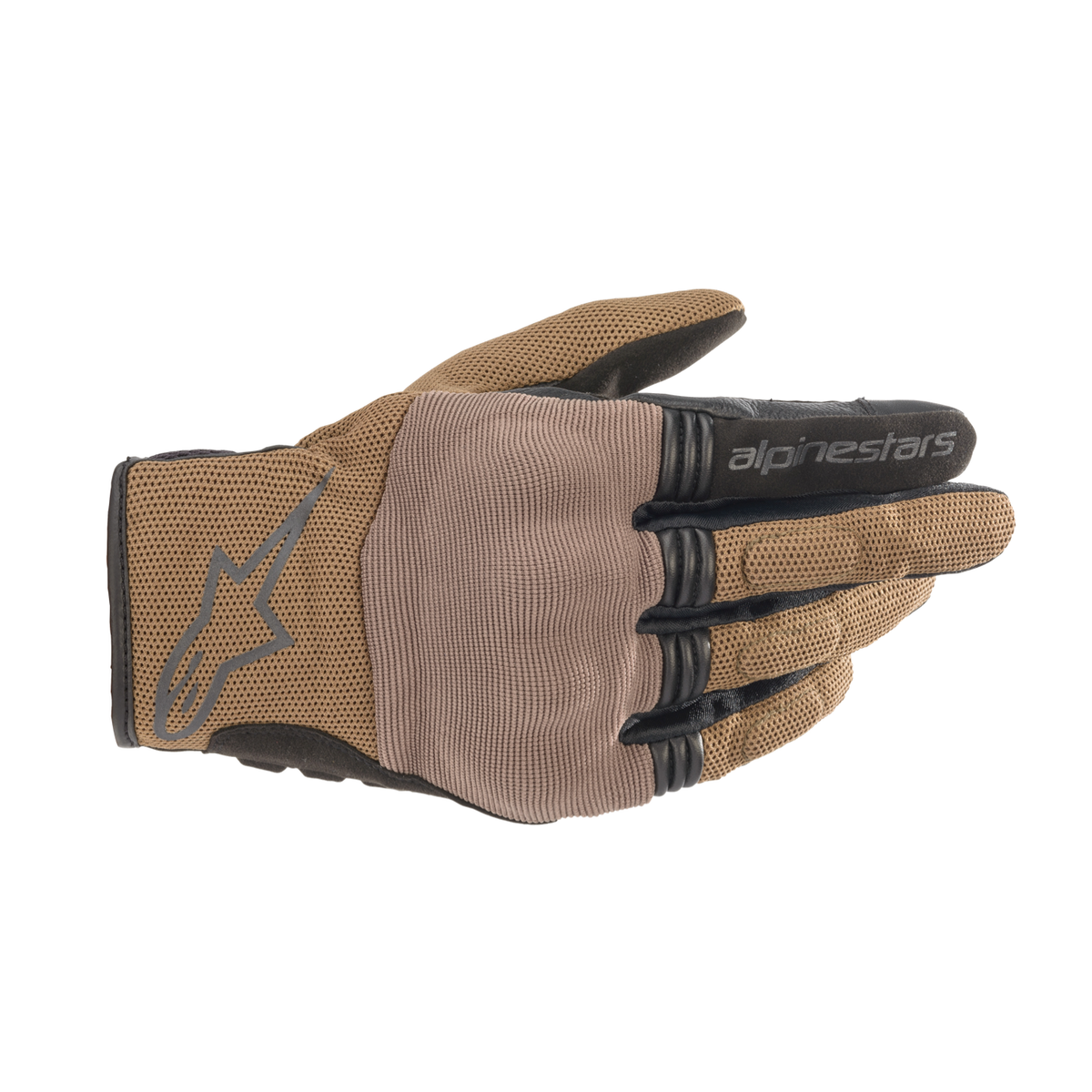 Alpinestars COPPER GLOVES 機車手套商品照片，提供黑、黑白、黑螢光紅、靛藍、柚木等配色，呈現手套版型、防護部件與縫製細節，方便顧客選購前比對外觀與剪裁樣式。