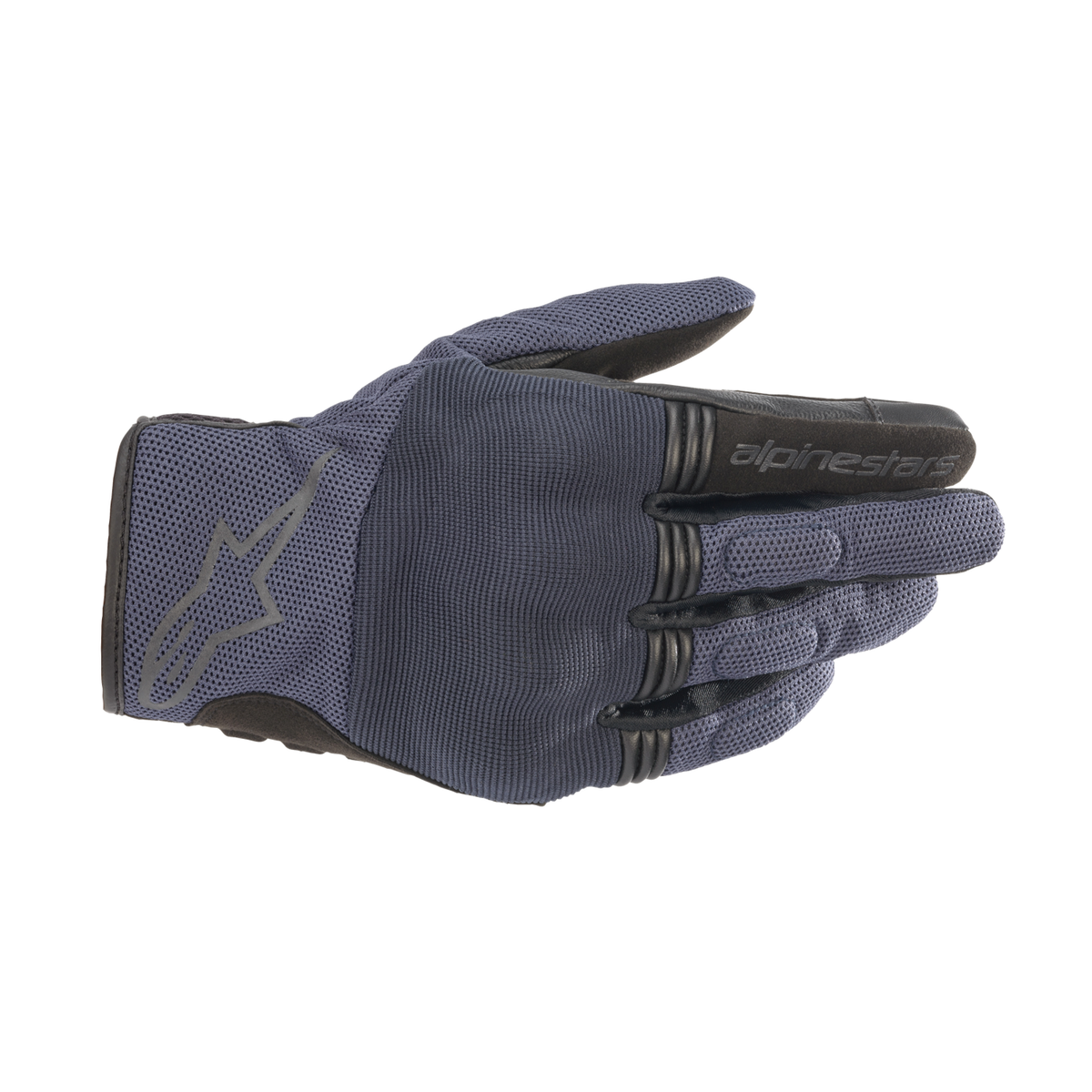 Alpinestars COPPER GLOVES 機車手套商品照片，提供黑、黑白、黑螢光紅、靛藍、柚木等配色，呈現手套版型、防護部件與縫製細節，方便顧客選購前比對外觀與剪裁樣式。