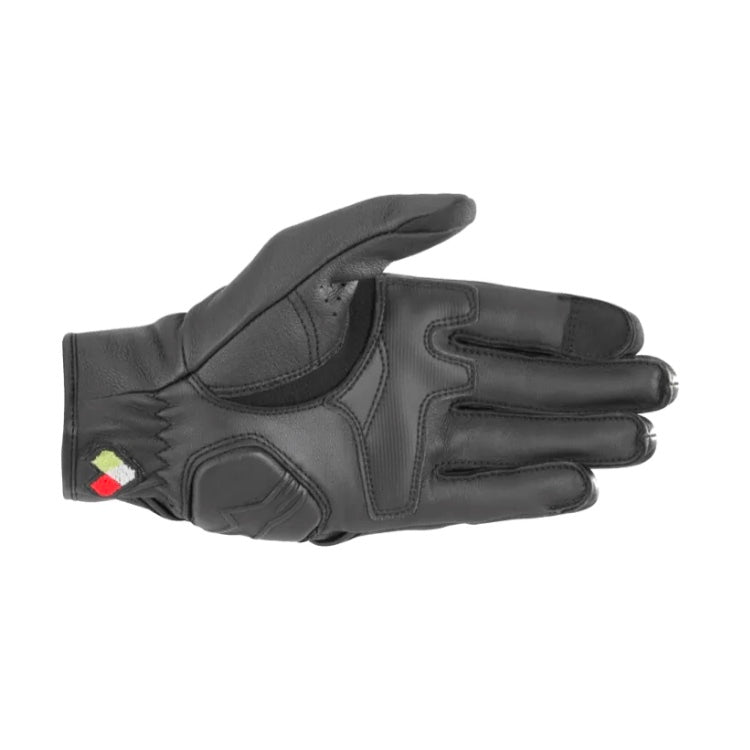 Alpinestars DYNO LEATHER GLOVES 機車手套商品照片，提供黑黑等配色，呈現手套版型、防護部件與縫製細節，方便顧客選購前比對外觀與剪裁樣式。