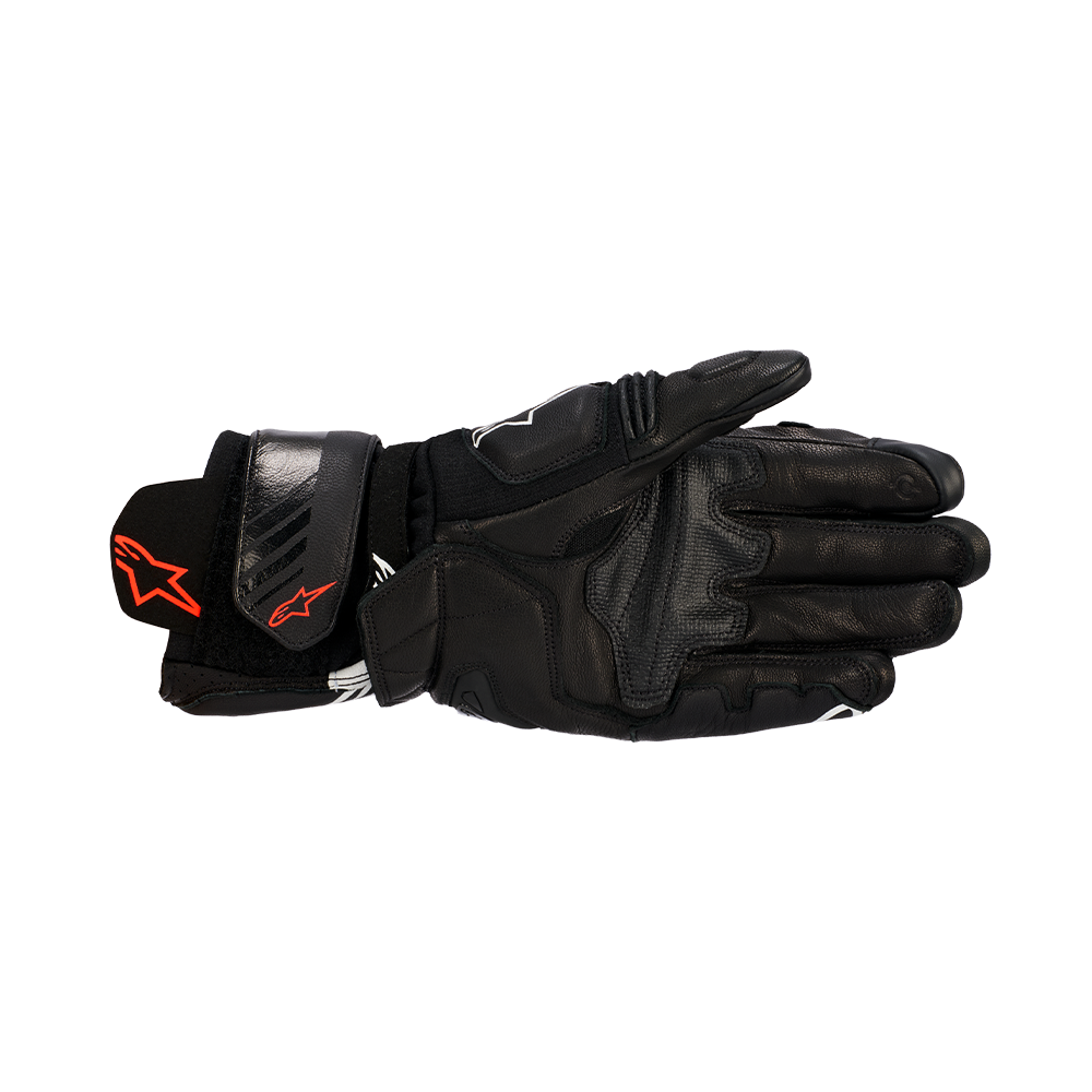 Alpinestars GP PLUS R V3 LEATHER GLOVES 機車手套商品照片，提供黑白、黑白紅、黑白亮紅、亮紅 螢光紅 黑、螢光黃等配色，呈現手套版型、防護部件與縫製細節，方便顧客選購前比對外觀與剪裁樣式。