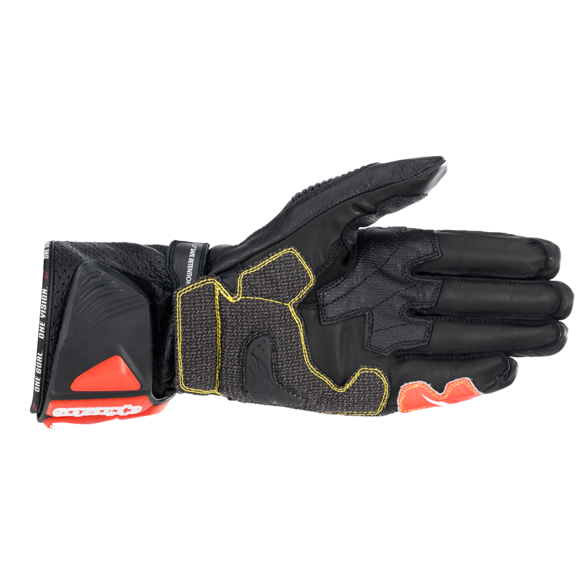 Alpinestars GP TECH V2 GLOVES 機車手套商品照片，提供黑白、黑白紅、黑黃白紅等配色，呈現手套版型、防護部件與縫製細節，方便顧客選購前比對外觀與剪裁樣式。