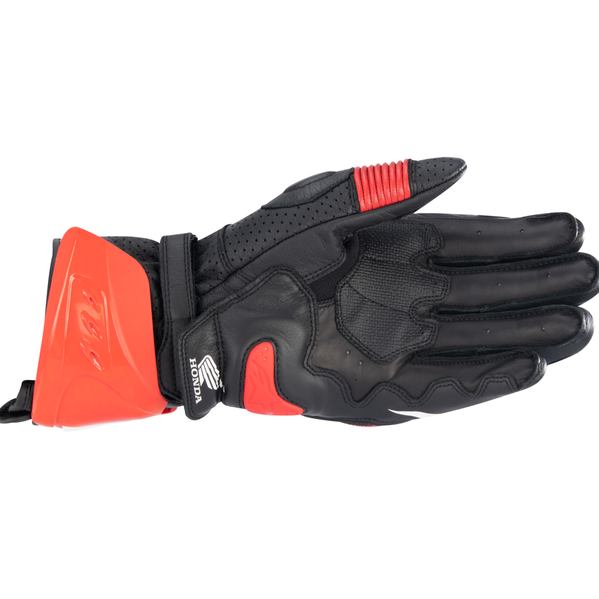 Alpinestars HONDA GP PRO R3 GLOVES 機車手套商品照片，提供黑紅藍等配色，呈現手套版型、防護部件與縫製細節，方便顧客選購前比對外觀與剪裁樣式。