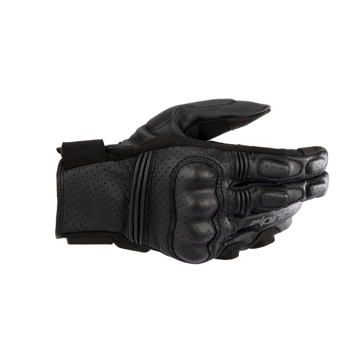 Alpinestars PHENOM LEATHER AIR GLOVES 機車手套商品照片，提供黑黑、黑白等配色，呈現手套版型、防護部件與縫製細節，方便顧客選購前比對外觀與剪裁樣式。