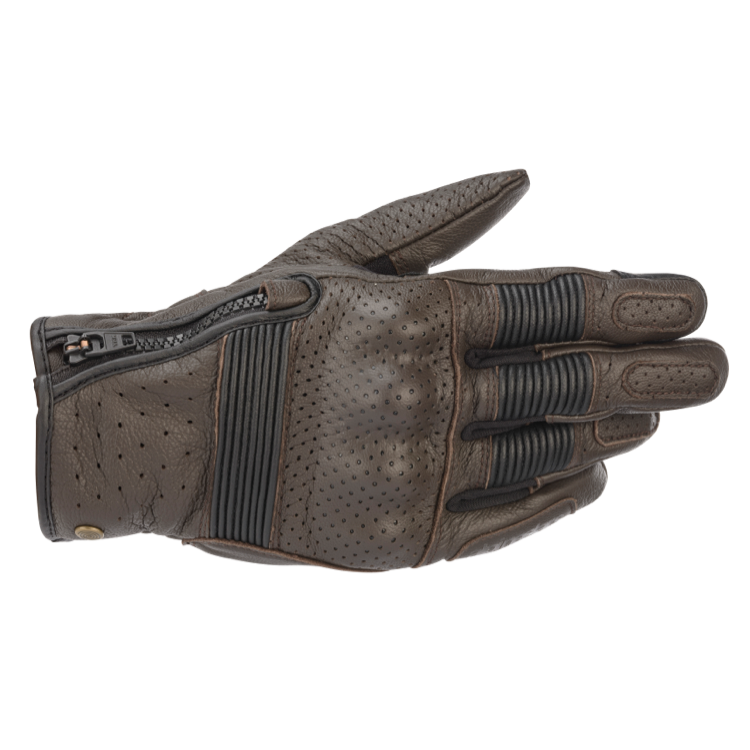 Alpinestars RAYBURN V2 LEATHER GLOVES 機車手套商品照片，提供黑、深棕色等配色，呈現手套版型、防護部件與縫製細節，方便顧客選購前比對外觀與剪裁樣式。