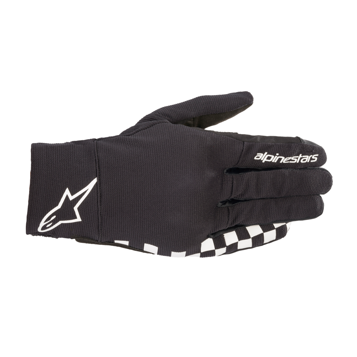 Alpinestars REEF GLOVES 機車手套商品照片，提供黑白、黑灰迷彩、黑灰迷彩亮紅等配色，呈現手套版型、防護部件與縫製細節，方便顧客選購前比對外觀與剪裁樣式。