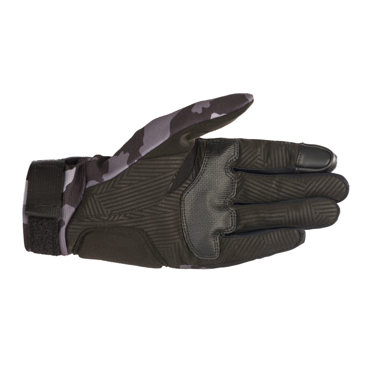 Alpinestars REEF GLOVES 機車手套商品照片，提供黑白、黑灰迷彩、黑灰迷彩亮紅等配色，呈現手套版型、防護部件與縫製細節，方便顧客選購前比對外觀與剪裁樣式。