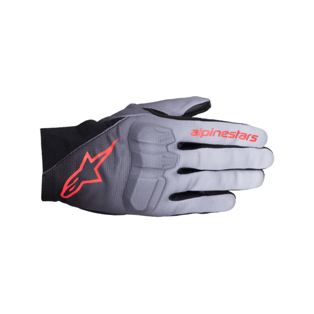 Alpinestars REEF WOMEN'S V2 GLOVES 機車手套商品照片，提供灰黑螢光粉紅、黑 海洋藍、黑白等配色，呈現手套版型、防護部件與縫製細節，方便顧客選購前比對外觀與剪裁樣式。