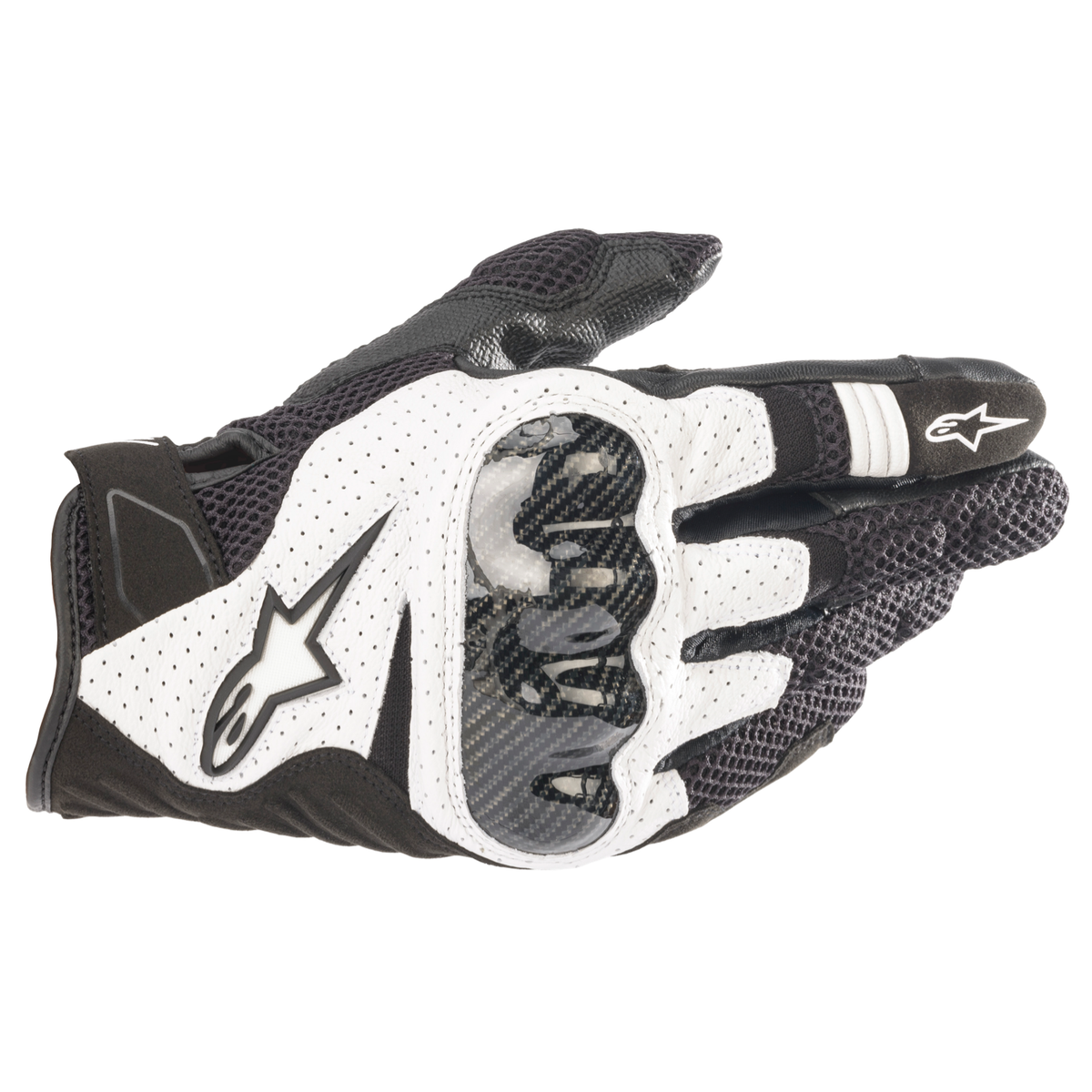 Alpinestars SMX-1 AIR V2 GLOVES *ASIA 機車手套商品照片，提供黑、黑白、黑紅等配色，呈現手套版型、防護部件與縫製細節，方便顧客選購前比對外觀與剪裁樣式。