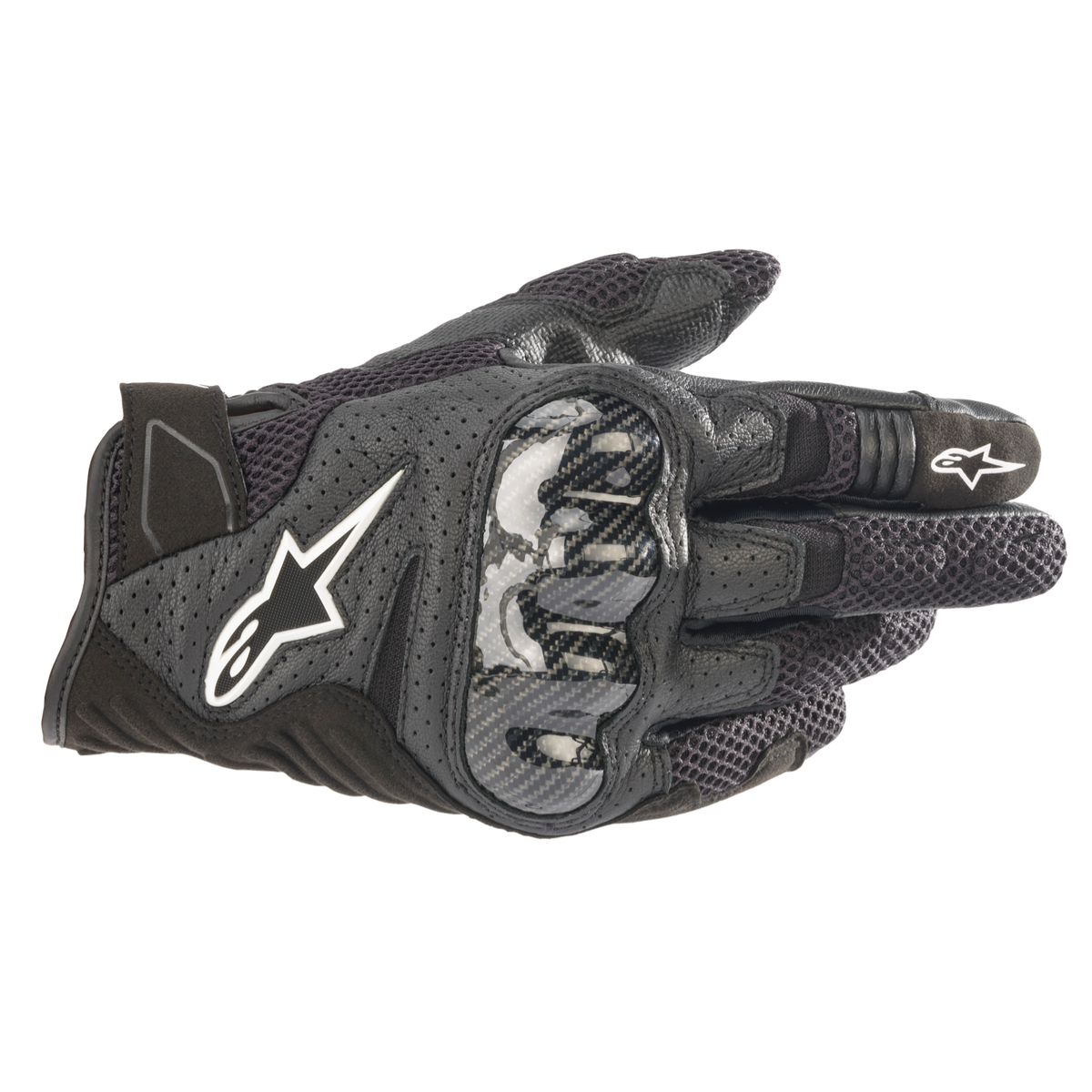 Alpinestars SMX-1 AIR V2 GLOVES *ASIA 機車手套商品照片，提供黑、黑白、黑紅等配色，呈現手套版型、防護部件與縫製細節，方便顧客選購前比對外觀與剪裁樣式。