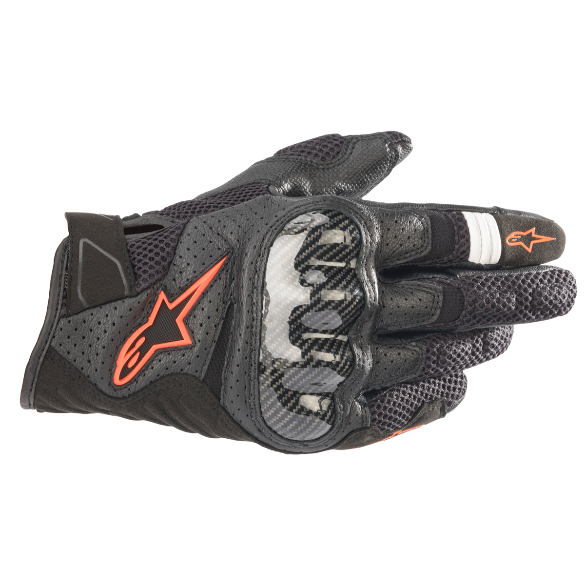 Alpinestars SMX-1 AIR V2 GLOVES *ASIA 機車手套商品照片，提供黑、黑白、黑紅等配色，呈現手套版型、防護部件與縫製細節，方便顧客選購前比對外觀與剪裁樣式。