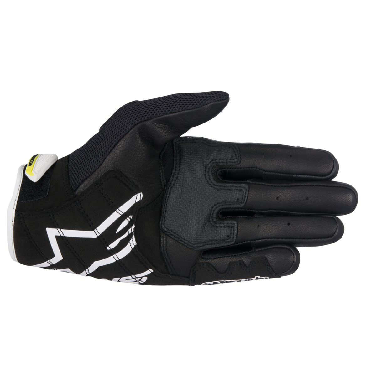 Alpinestars SMX-2 AIR CARBON V2 GLOVE 機車手套商品照片，提供黑、黑白、黑白黃、黑紅白等配色，呈現手套版型、防護部件與縫製細節，方便顧客選購前比對外觀與剪裁樣式。