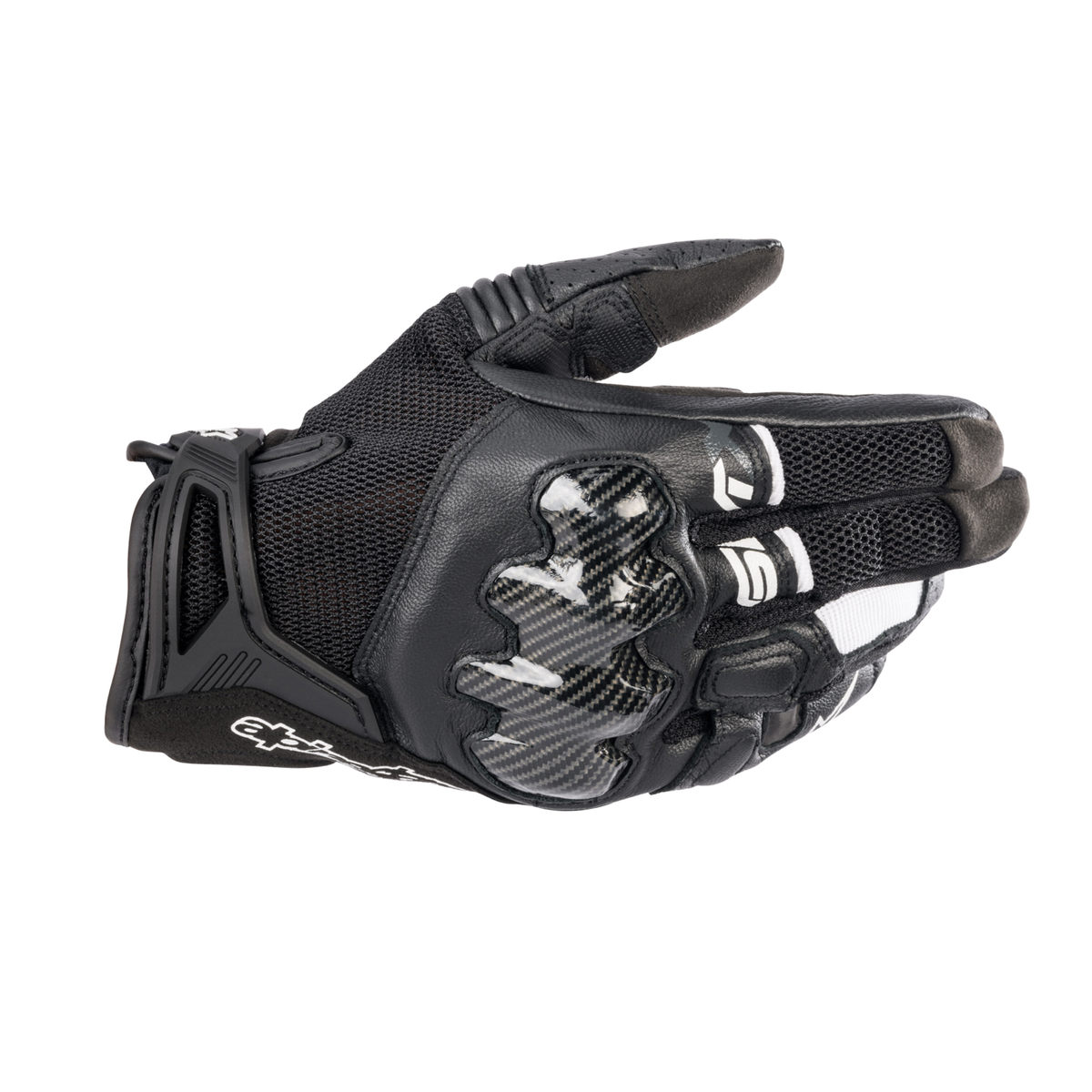 Alpinestars SMX-R GLOVES *ASIA 機車手套商品照片，提供黑黑、黑白、黑白紅、黑紅白、黑 深藍 白等配色，呈現手套版型、防護部件與縫製細節，方便顧客選購前比對外觀與剪裁樣式。