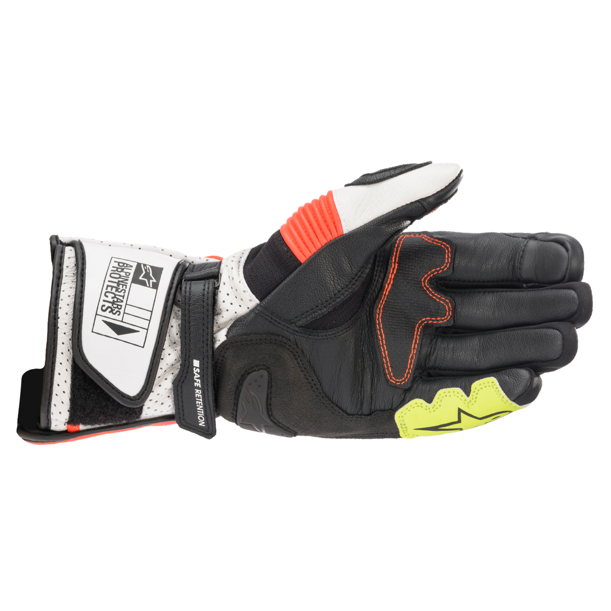 Alpinestars SP-2 V3 GLOVES 機車手套商品照片，提供黑灰、黑白、黑白亮紅、白螢光紅黑等配色，呈現手套版型、防護部件與縫製細節，方便顧客選購前比對外觀與剪裁樣式。