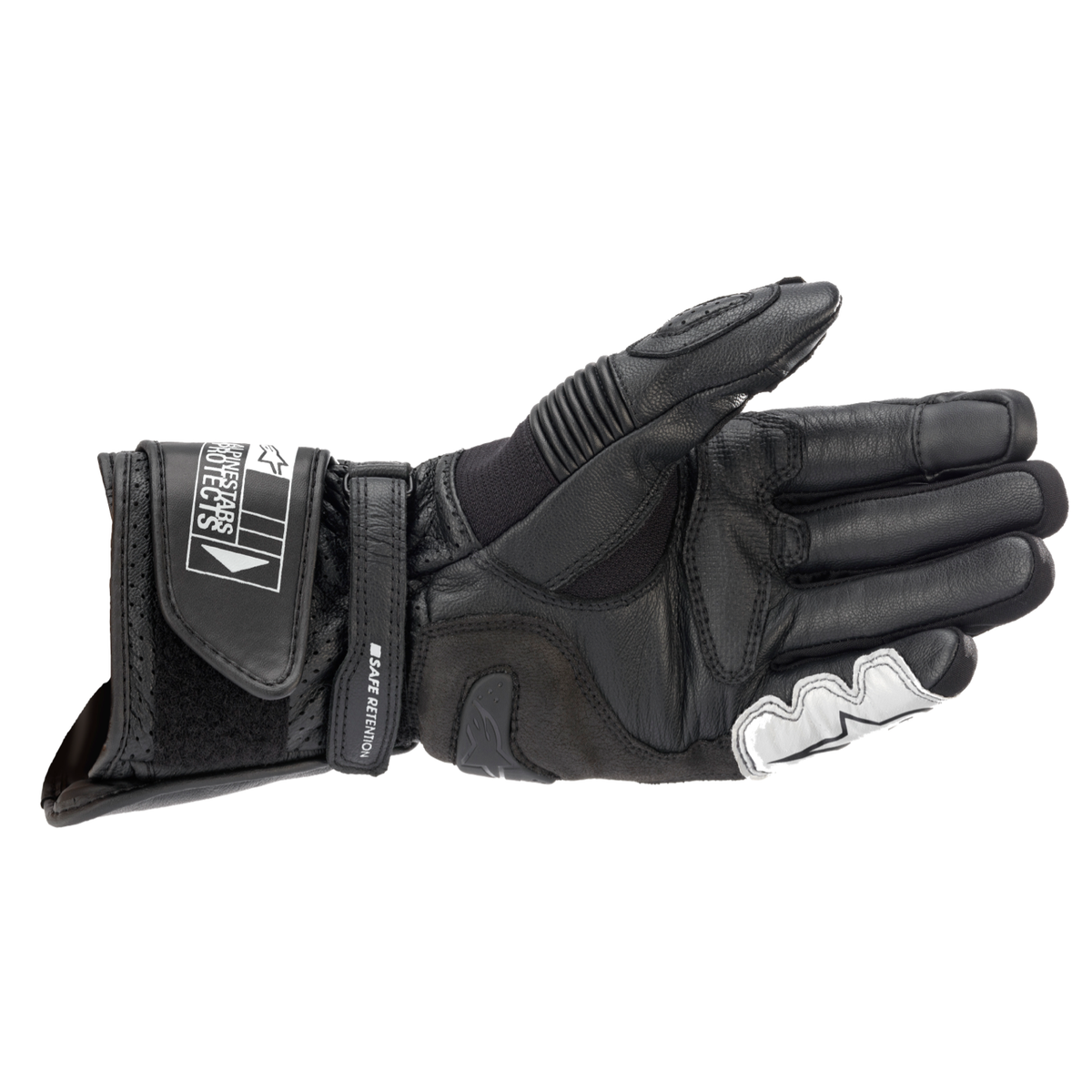 Alpinestars SP-2 V3 GLOVES 機車手套商品照片，提供黑灰、黑白、黑白亮紅、白螢光紅黑等配色，呈現手套版型、防護部件與縫製細節，方便顧客選購前比對外觀與剪裁樣式。
