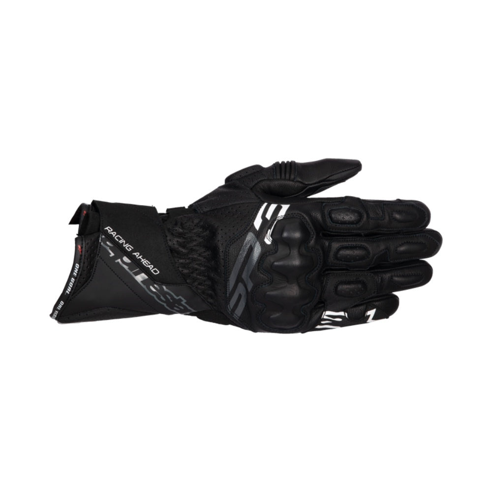 Alpinestars SP-3 GLOVES 機車手套商品照片，提供黑紅白、黑螢光黃白、黑白紅、黑等配色，呈現手套版型、防護部件與縫製細節，方便顧客選購前比對外觀與剪裁樣式。