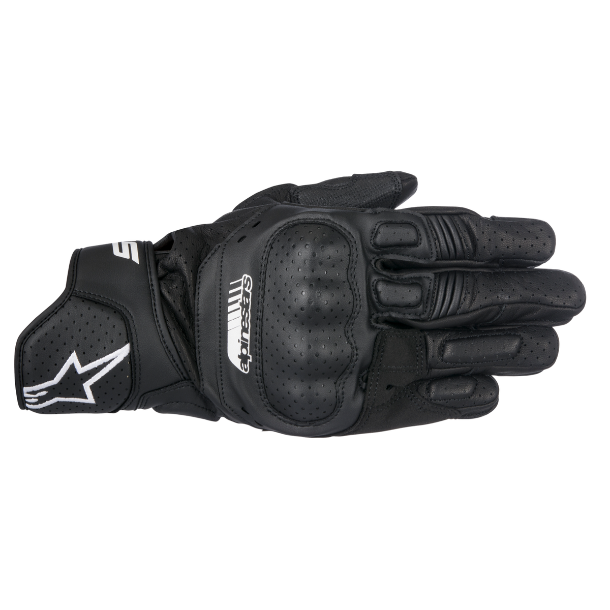 Alpinestars SP-5 GLOVES 機車手套商品照片，提供黑、黑白紅等配色，呈現手套版型、防護部件與縫製細節，方便顧客選購前比對外觀與剪裁樣式。本圖取自代理商原廠網站，僅供比對外觀顏色與版型使用，實際商品配色以到貨為準。