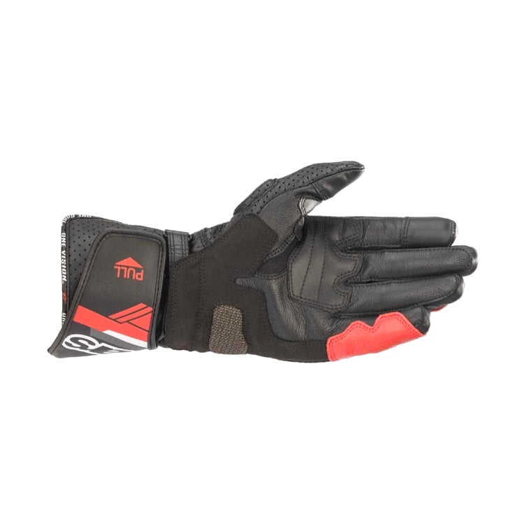 Alpinestars SP-8 V3 GLOVES *ASIA 機車手套商品照片，提供黑、黑白亮紅等配色，呈現手套版型、防護部件與縫製細節，方便顧客選購前比對外觀與剪裁樣式。