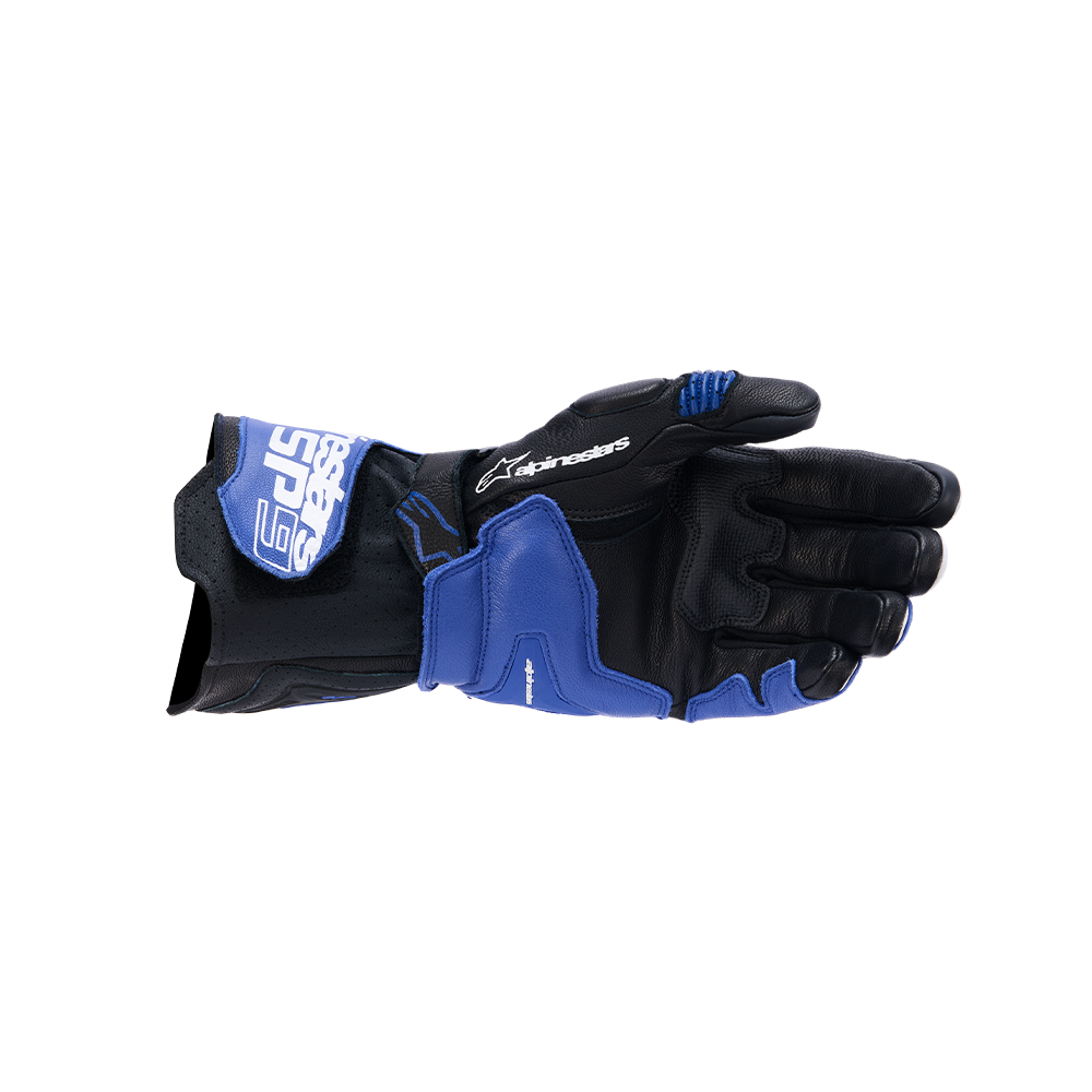Alpinestars SP-9 GLOVES 機車手套商品照片，提供黑螢光紅、黑白12、黑白亮紅、亮藍 海軍藍 白等配色，呈現手套版型、防護部件與縫製細節，方便顧客選購前比對外觀與剪裁樣式。