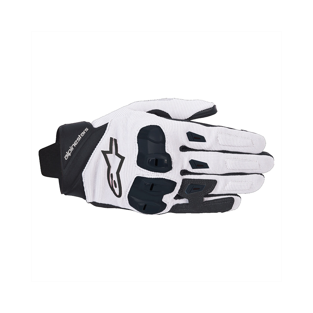 Alpinestars SP X 1 GLOVES*ASIA 機車手套商品照片，提供黑金、黑白、黑 螢光紅1030、米白 黑250等配色，呈現手套版型、防護部件與縫製細節，方便顧客選購前比對外觀與剪裁樣式。