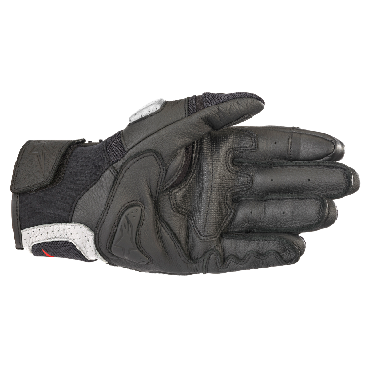 Alpinestars SP X AIR CARBON V2 GLOVE 機車手套商品照片，提供黑、黑白、黑白紅等配色，呈現手套版型、防護部件與縫製細節，方便顧客選購前比對外觀與剪裁樣式。