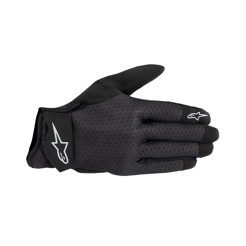 Alpinestars STATED AIR GLOVES 機車手套商品照片，提供黑銀、灰藍黑、深藍灰等配色，呈現手套版型、防護部件與縫製細節，方便顧客選購前比對外觀與剪裁樣式。