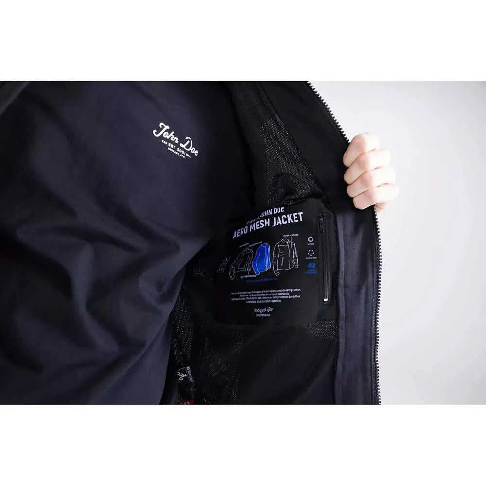 John Doe J8001 Aero Mesh Jacket 黑 細節