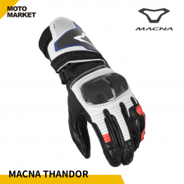 Macna Thandor 摩托車手套 黑白紅