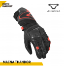 Macna Thandor 摩托車手套 黑紅